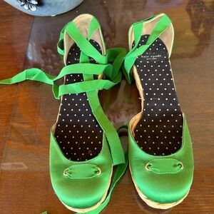 Kate Spade Silk Wrap Espadrilles New